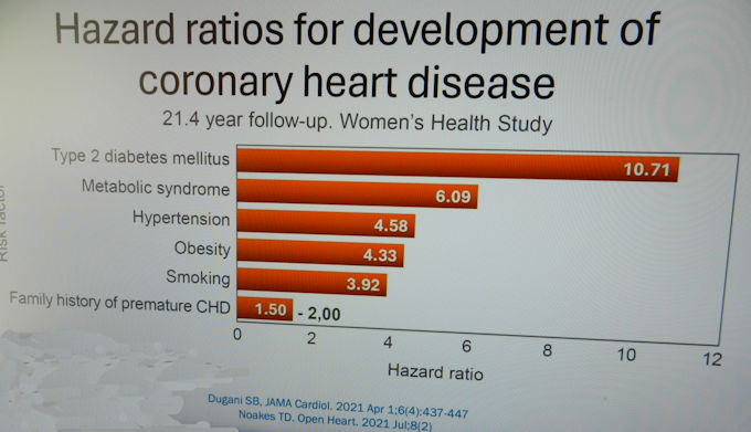 Hazards for CVD by illness risks